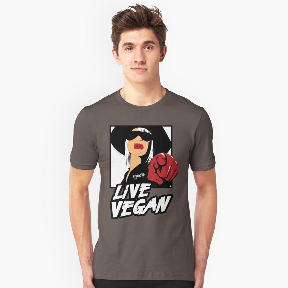 VeganChic ~ Live Vegan Slim Fit T-Shirt