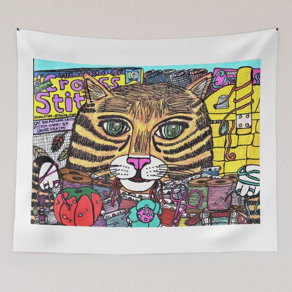 Item preview, Cross Stitch Cat designed and sold by Michelle Mead.