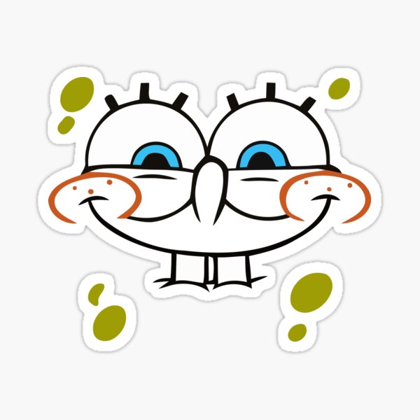 Spongebob funny face Sticker for Sale by stickers--Hakim