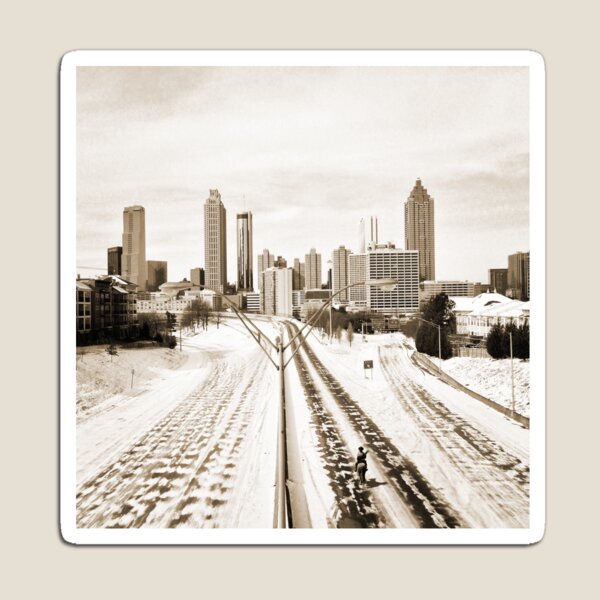 Atlanta Snowpocalypse 2014 - Rick Grimes on Freedom Parkway Magnet