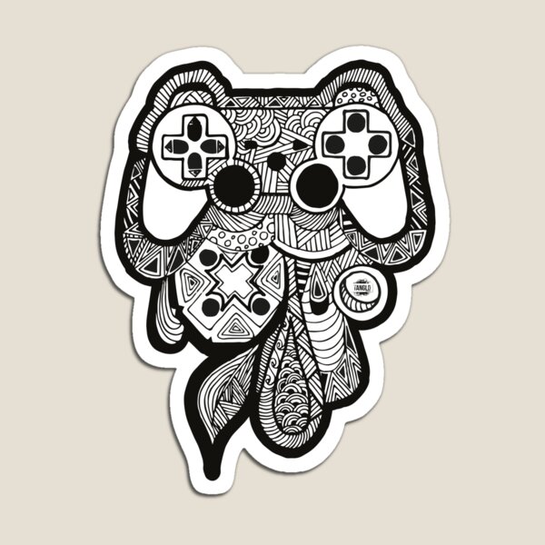 Artikelvorschau, Spielekonsole Zentangle SCHWARZ & WEISS entworfen und verkauft von Alethea Avan-Nomayo.