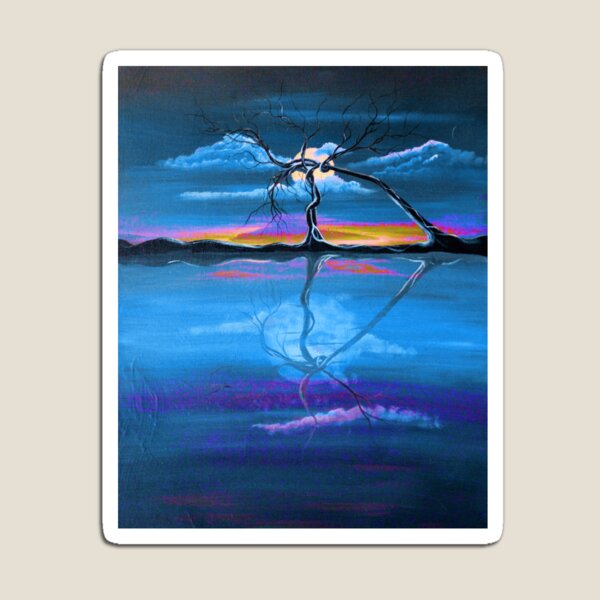 Original Blue Reflection landscape by ANGIECLEMENTINE Magnet