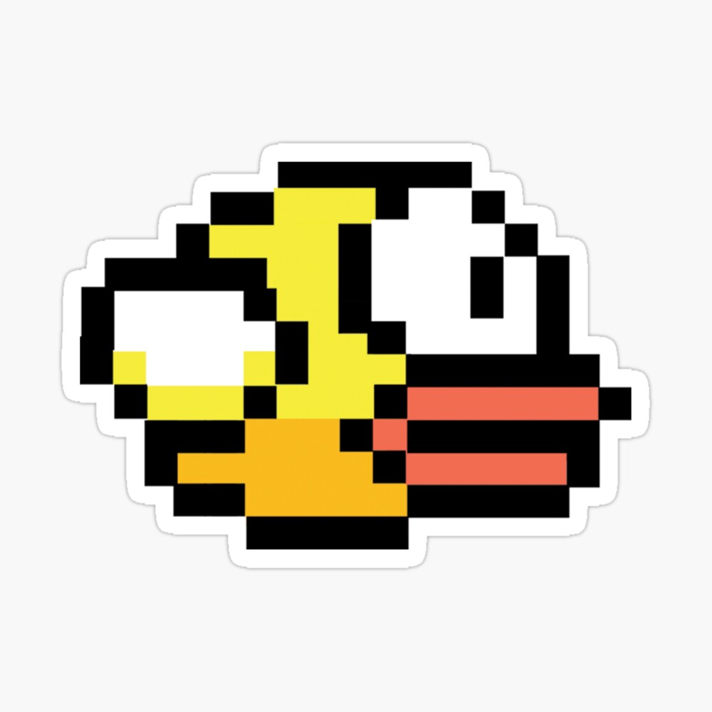 Christmas Flappy Bird - Pixel Art - Sticker