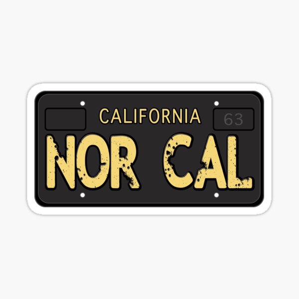 Nor Cal Old License Sticker