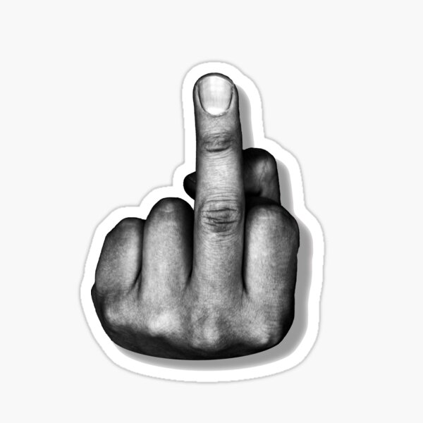 MIDDLE FINGER FLIP OFF MEME DECAL FUNNY ANGRY STICK MAN STICKER