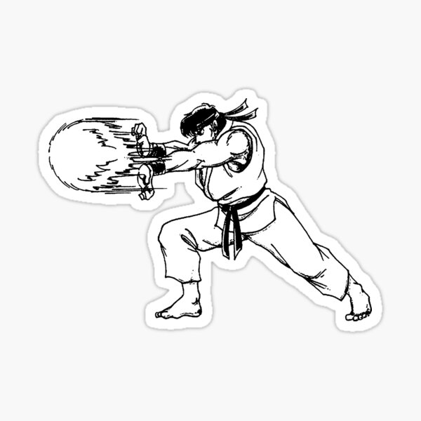 ryu hadouken Sticker