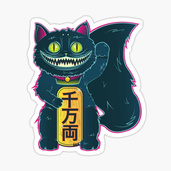 DER CHESHIRE MANEKI-NEKO CAT Sticker