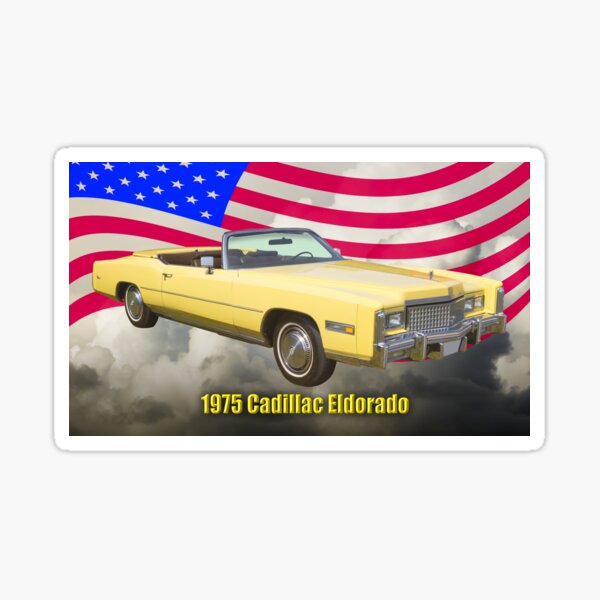 Item preview, 1975 Cadillac Eldorado Convertible And US Flag designed and sold by KWJphotoart.
