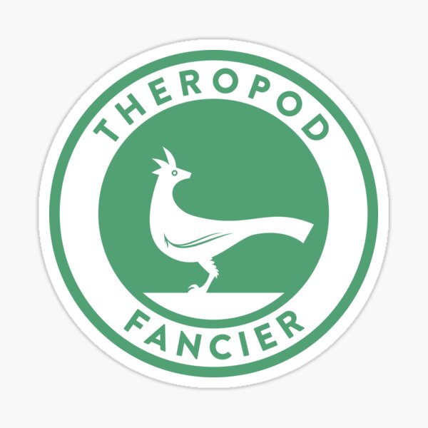 Item preview, Theropod Fancier (Teal on White) designed and sold by David Orr.
