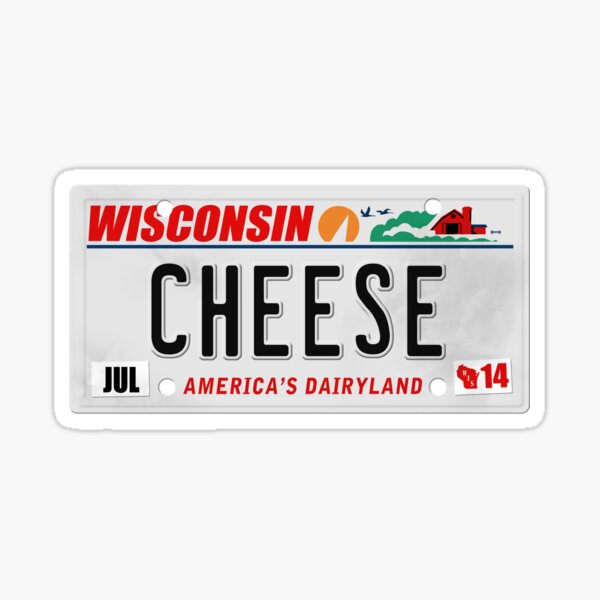 "License Plate CHEESE " Sticker for Sale by TswizzleEG Redbubble