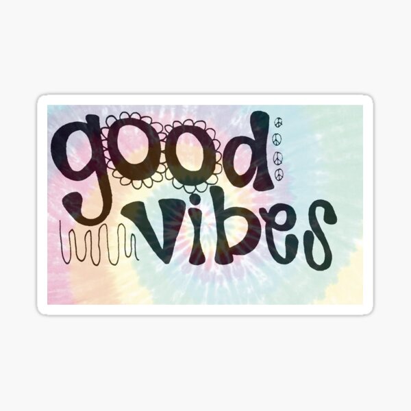 "Tie Dye Good Vibes" Sticker by alexavec Redbubble