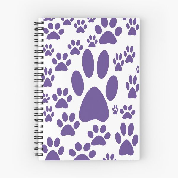 Item preview,  COLOR OF THE YEAR 2018 ULTRA VIOLET- PAW PRINTS WALKING ALL OVER PATTERN IN DIFFERENT SIZE ANIMAL FEET designed and sold by ozcushions.