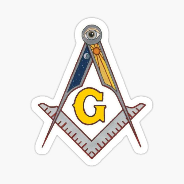 Masonic Square and Compass Sticker