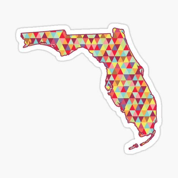 Sticker Florida Umriss Redbubble