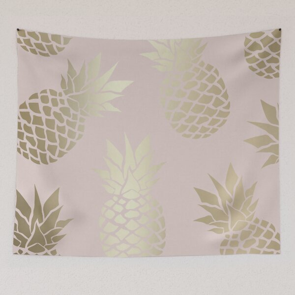 Item preview, Tropical Pineapple, Pastel, Blush Pink and Gold, Abstract Pattern designed and sold by meggydesigns.