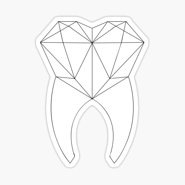 Geo Tooth Sticker