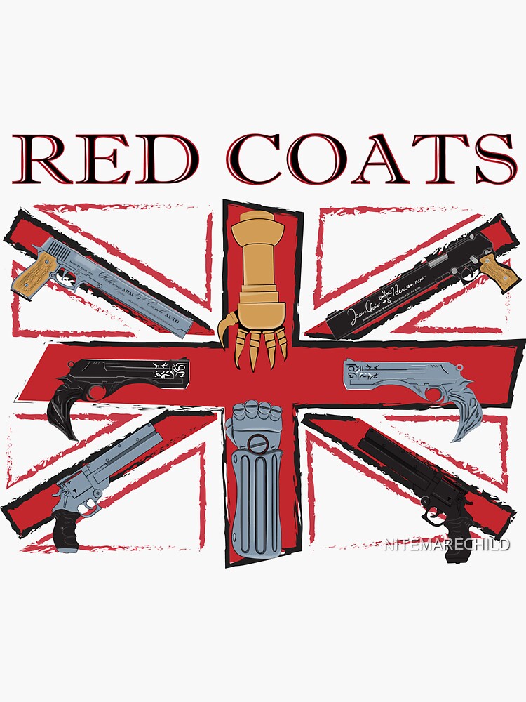 "Join the Red Coats!!!!" Sticker by NITEMARECHILD Redbubble