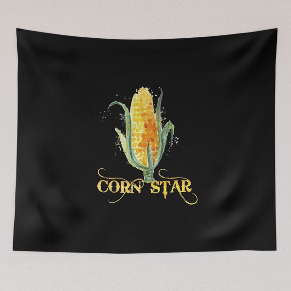 Item preview, Corn on the Cob design Funny Corn Star Watercolor Veggie designed and sold by turtlebird.