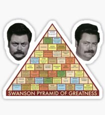 Swanson Pyramide der Größe Sticker
