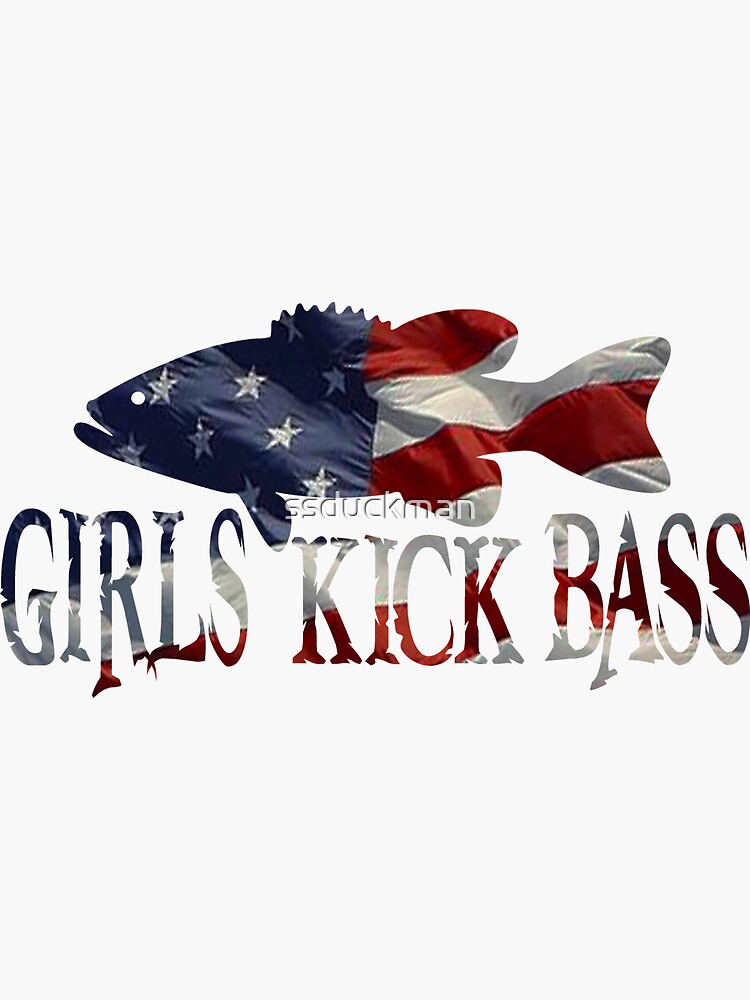 American Bass Girl Sticker By Ssduckman Redbubble