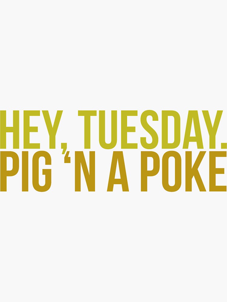 "Pig in a Poke" Sticker by lauralaura Redbubble