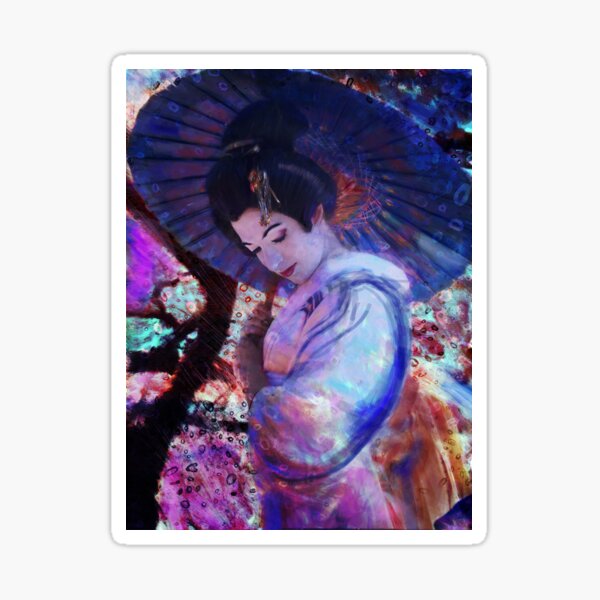 Item preview, Geisha in Spring designed and sold by Luna Doodle Design.
