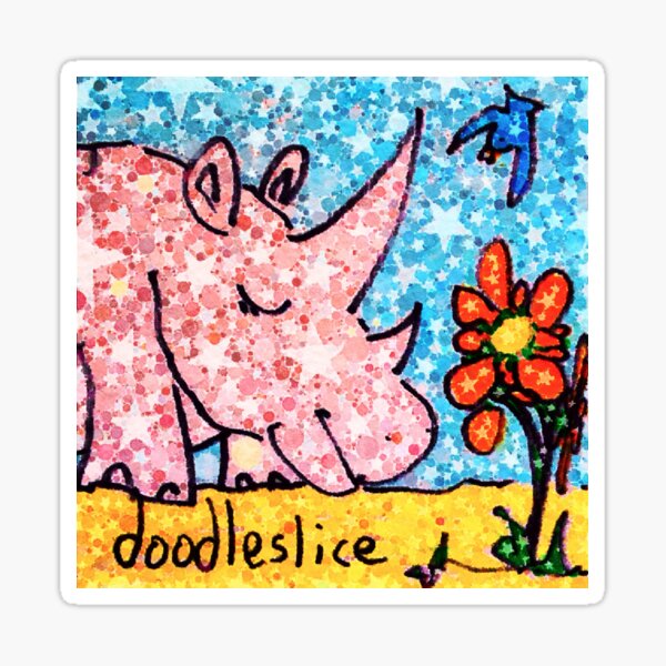 Gentle Rhino Remix Sticker