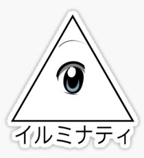 Anime illuminati art Sticker