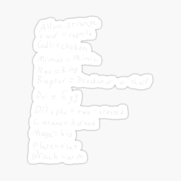 Artikel-Vorschau von  Normalerweise nehme ich mir jedoch nicht die Zeit, meine Entdeckungen im Listenformat von Hand zu schreiben, designt und verkauft von dinochild.