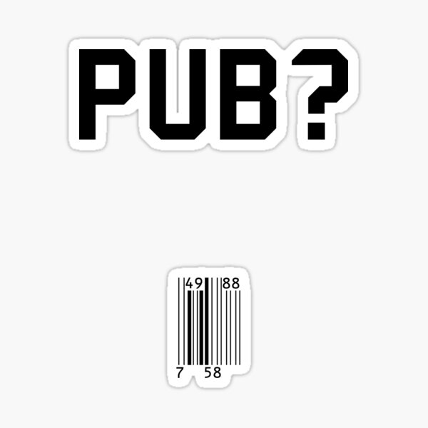 Pub Sticker By Upsidedownretro Redbubble