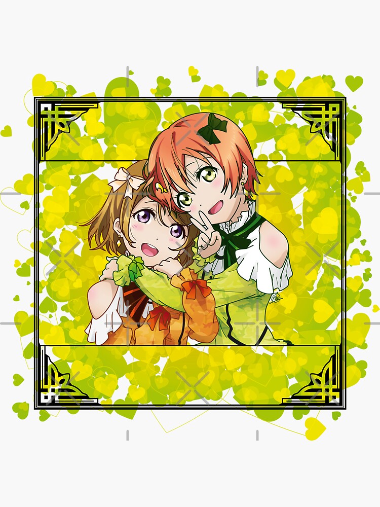 Pegatina Rin Y Hanayo Edición De Camuflaje De Kira Kira Sensation De Alphavirginis Redbubble 6941