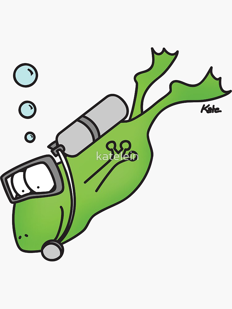 "Diving Frog" Sticker for Sale by katelein Redbubble