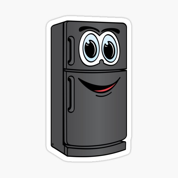 Black Refrigerator Cartoon