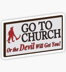 Go to Church Sign in Alabama Sticker
