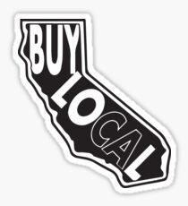Buy local California black print Sticker
