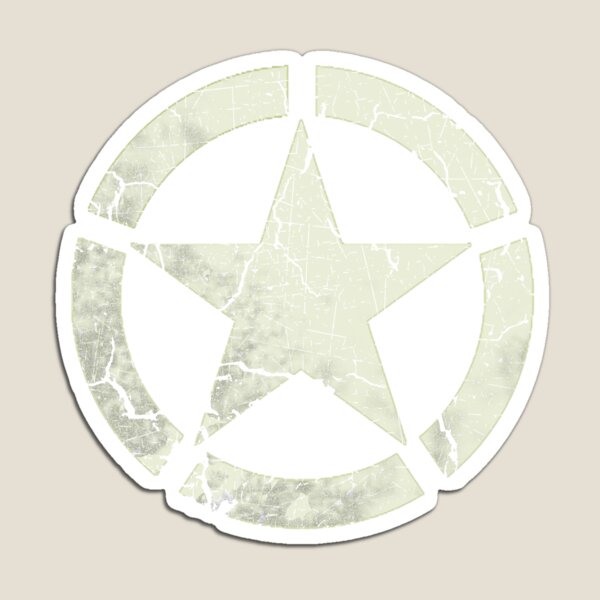 Aperçu de l'œuvre Emblème de l'étoile blanche de l'armée américaine au look vintage créée et vendue par VintageSpirit.