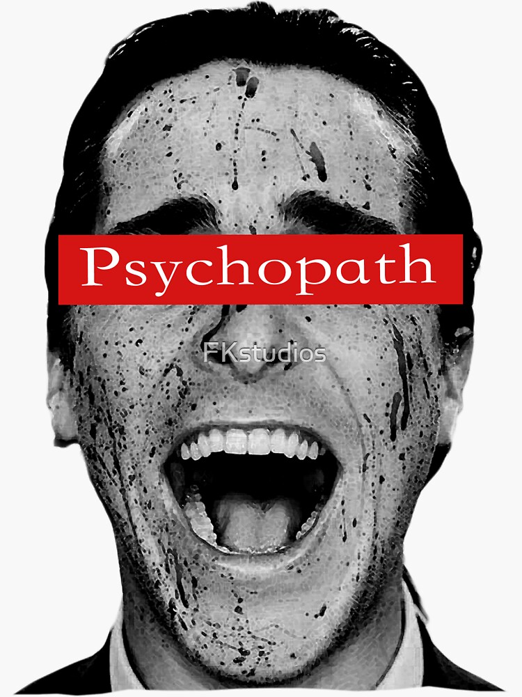 "Patrick Bateman Laughing Psychopath" Sticker for Sale by FKstudios
