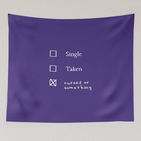 Item preview, Single Taken Cursed Or Something designed and sold by WordvineMedia.