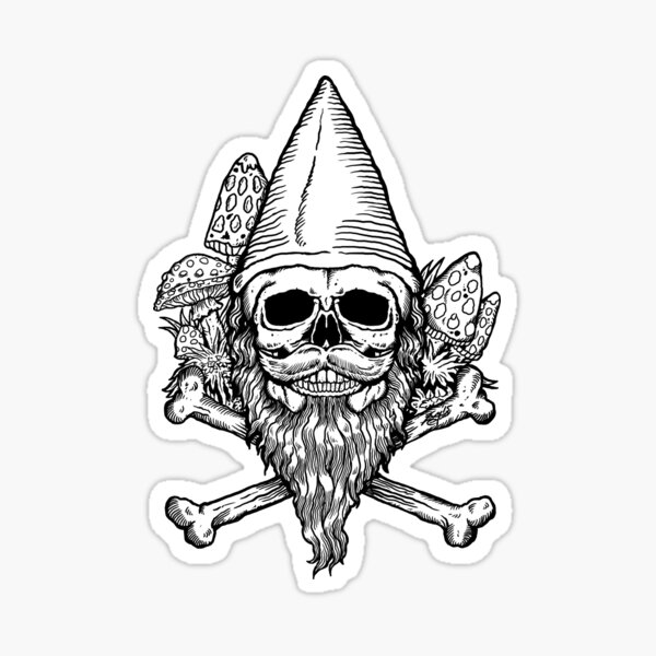 Gnome Skull Sticker
