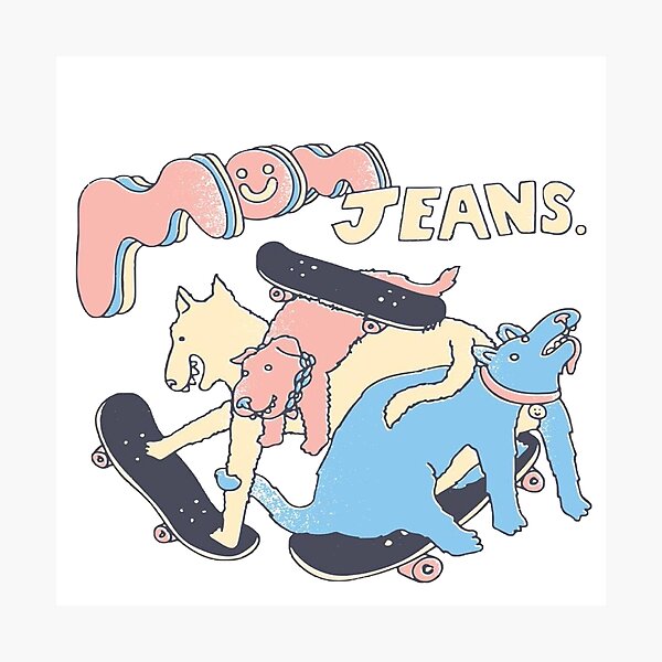 Mom Jeans band - puppy love Photographic Print