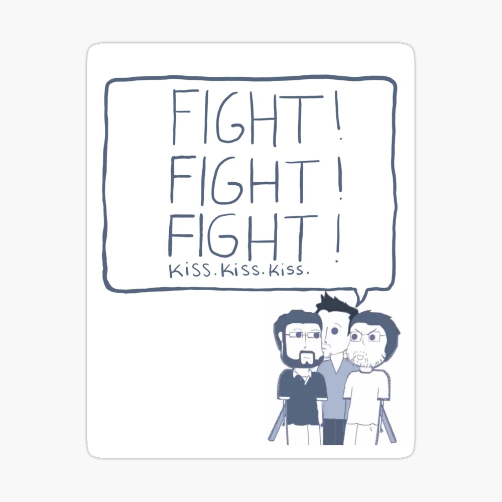 Fight Kiss Greeting Card By Childishgavino Redbubble