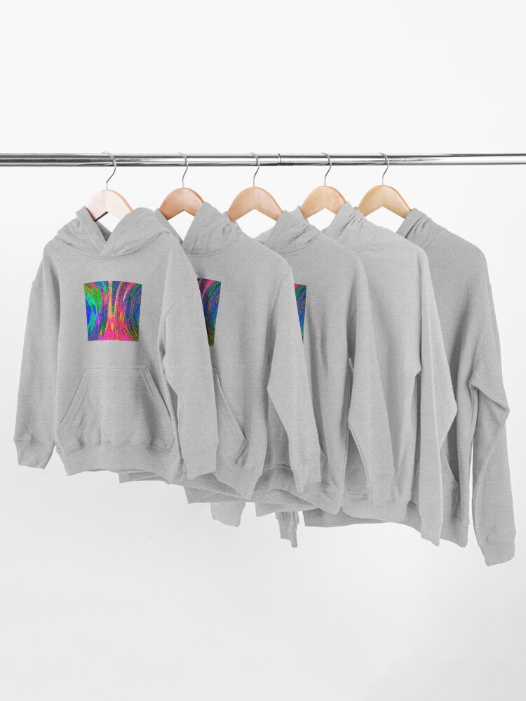 Alternate view of Dark Slate Blue Abstraction Kids Pullover Hoodie