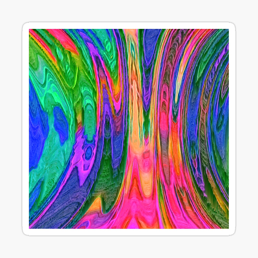 Dark Slate Blue Abstraction Sticker