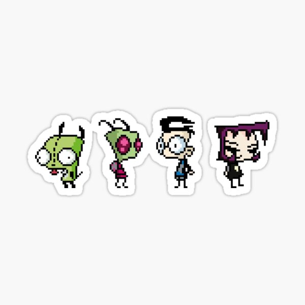 Artikel-Vorschau von 8-Bit Invader Zim Zeichen, designt und verkauft von KDA.
