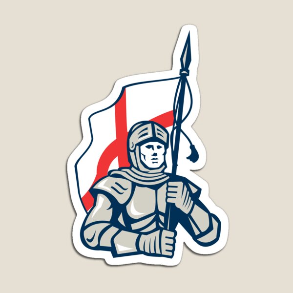 English Knight England Flag Retro Magnet