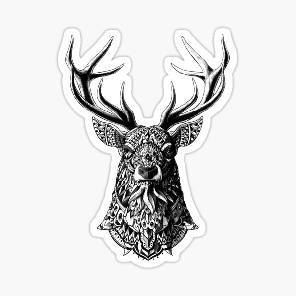 Ornate Buck Sticker