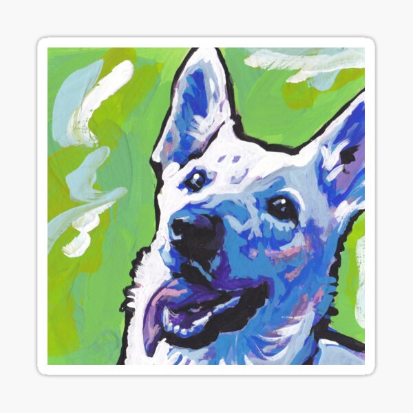 White Shepherd Stickers Redbubble