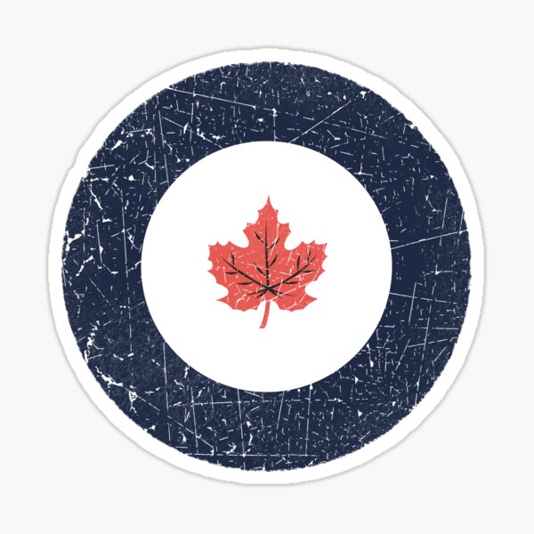 Vista previa del artículo con la obra «Escarapela de la Real Fuerza Aérea Canadiense de la Segunda Guerra Mundial con aspecto vintage», diseñado y vendido por VintageSpirit.
