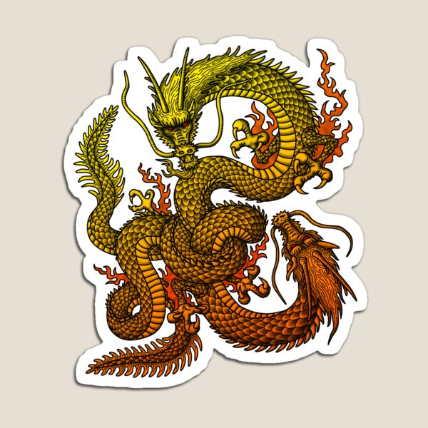 Twin dragons Magnet