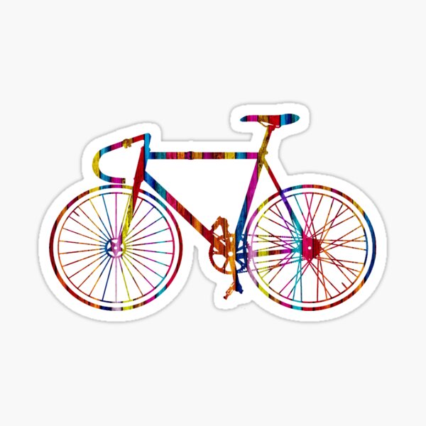 rainbow bike stickers
